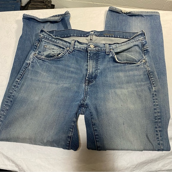 Men’s 7FAM y2K Baggy Relaxed Fit jeans Size 34 Waist Used Distressed 31 inseam - Picture 10 of 15